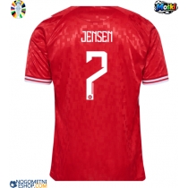 Moški Nogometni dresi Danska Mathias Jensen #7 Domači EP 2024 Kratek Rokav